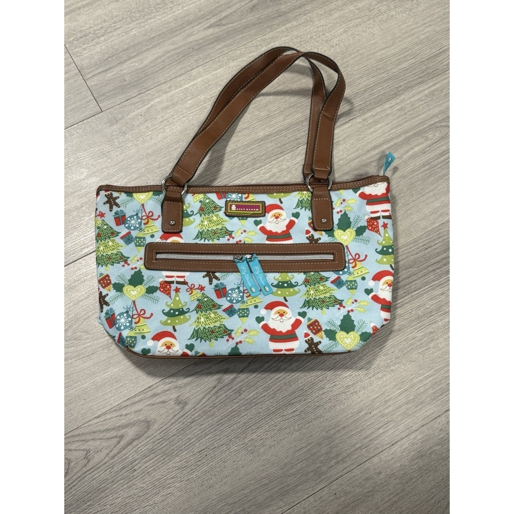 Lily Bloom Christmas Santa Shoulder Bag Purse - Picture 2 of 16